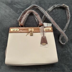Elegant Cream and Tan Handbag ( ALDO )